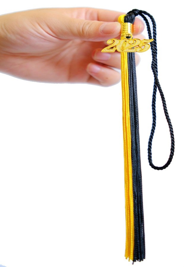 GRADFTY 2025 Tassel Graduation, Black and Gold Tassel 2025 - Image 2